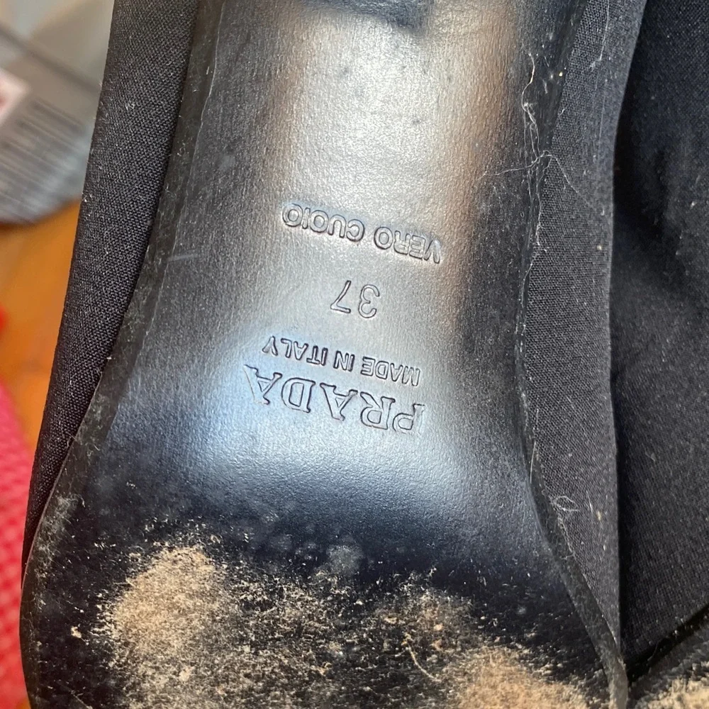 Prada vintage Women's Black Square Toe heels - Picture 5 of 6